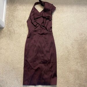 Karen Millen Halter Aubergine Dress